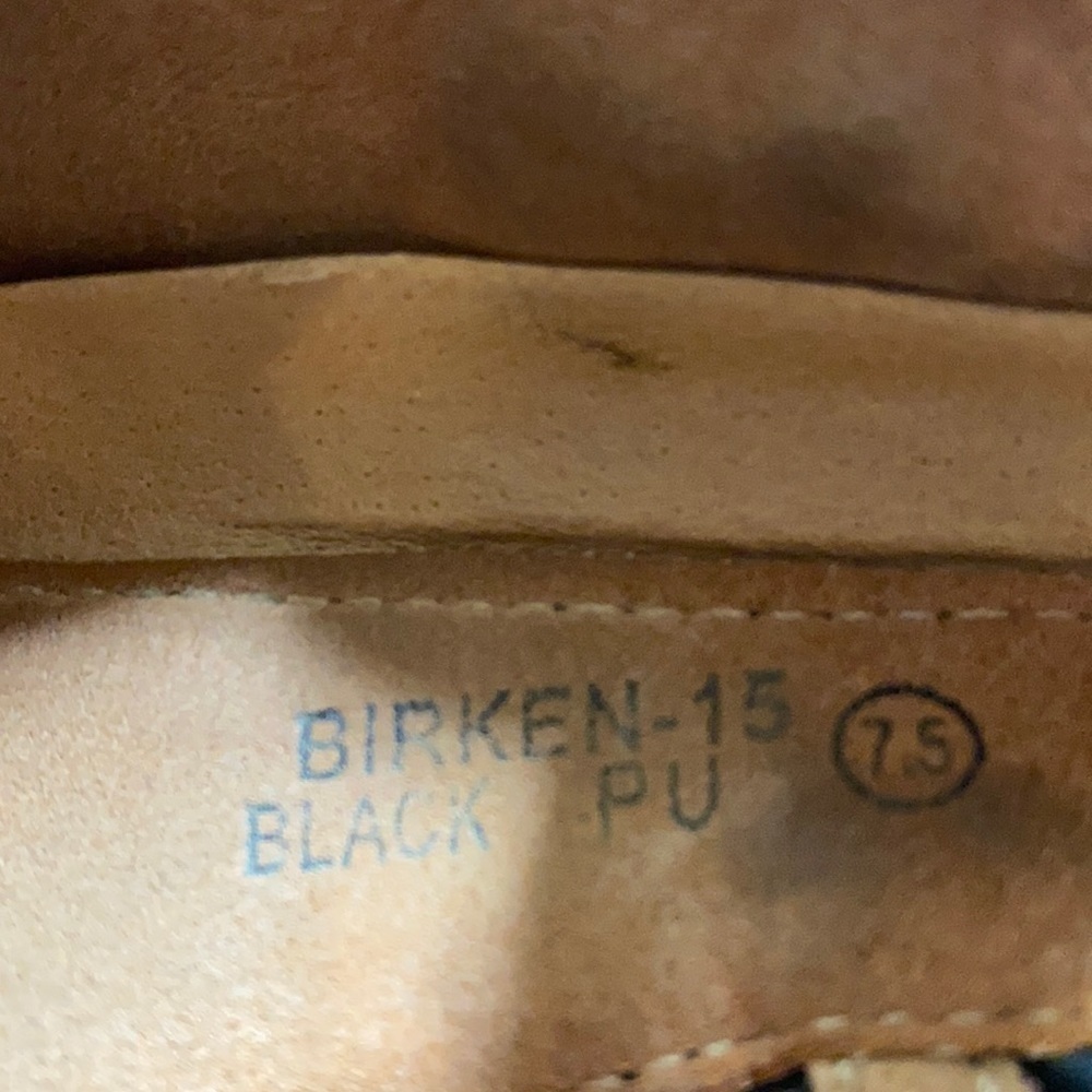 Bella Marie black ankle strap zip back closure sandals 7.5 Birken-15 - Picture 8 of 8